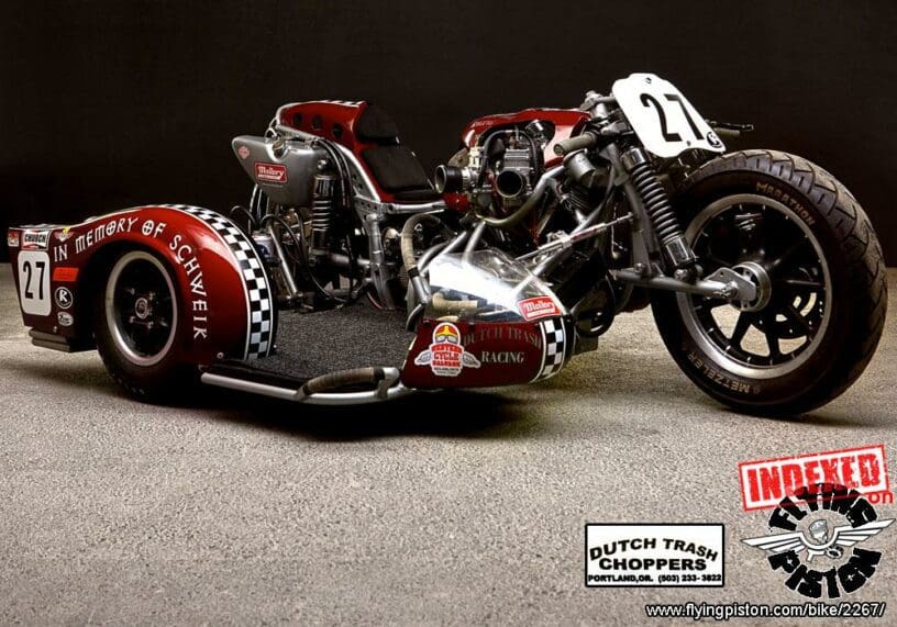Shovelhead Sidecar built by Dutch Trash Choppers of U.S.A.