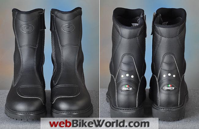 Sidi Traffic Air Boots Front Rear Views