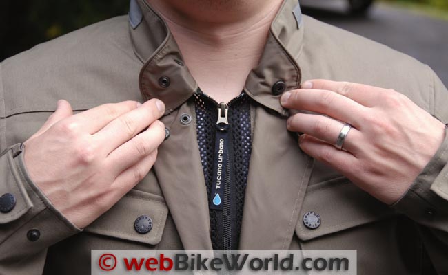 Tucano Urbano Trip Jacket Neck and Collar