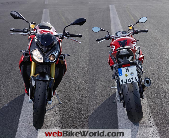 BMW S 1000 R Front Rear Views