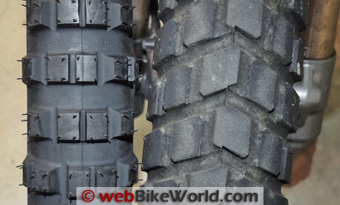 Michelin T63 Front vs. Bridgestone BT41 Front