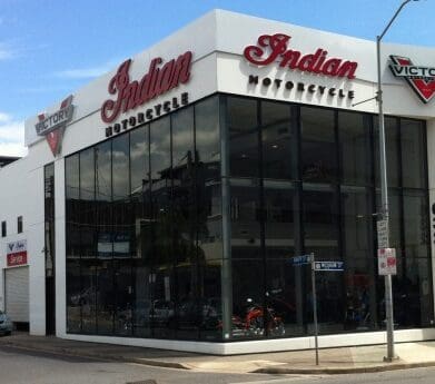 Victory and Indian Motorcycles shop in Brisbane