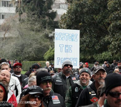 Bikers rally in California against profiling