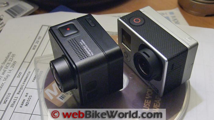 BlackVue Sport SC500 vs. GoPro Hero3 Size Comparison