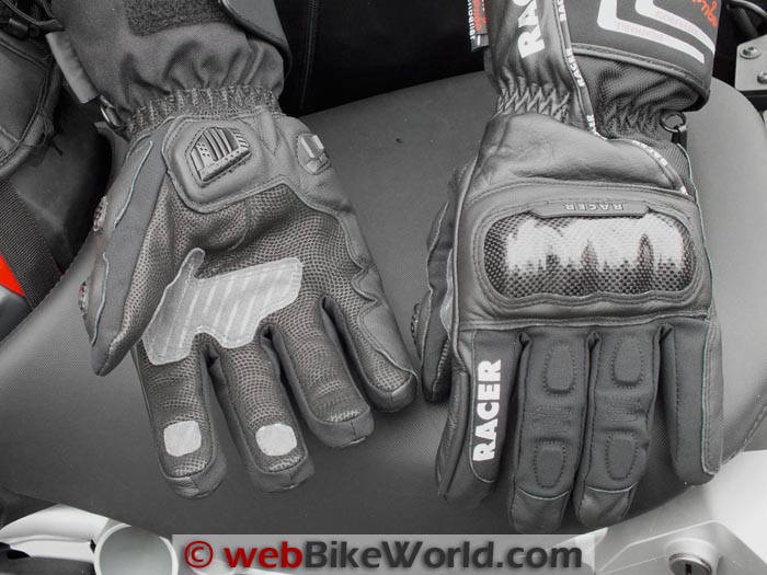 Racer Race Carbon Gloves Palm and Top