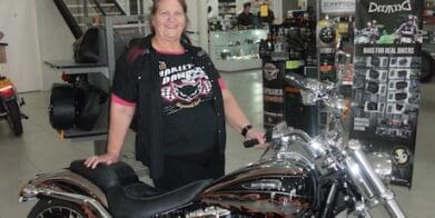 Christine Macauley with Harley Breakout