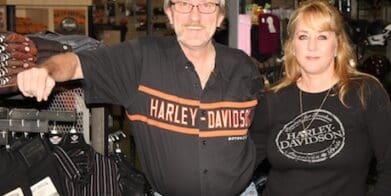 Grant and Cindy Price of gasoline Alley Harley-Davidson