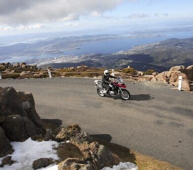 Mt Wellington in Winter - beware of ice Bookings for the annual Black Dog Ride that this year heads to Tassie instead of the Red Centre have been extended.