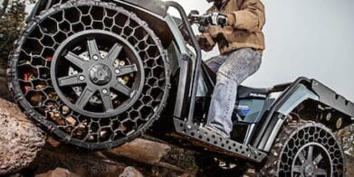 Polaris WV850 with Terrain Armor airless tyres