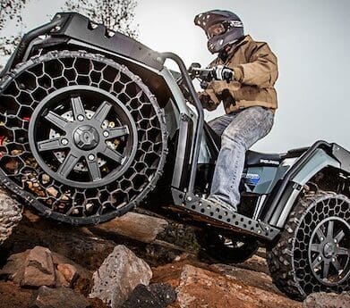 Polaris WV850 with Terrain Armor airless tyres