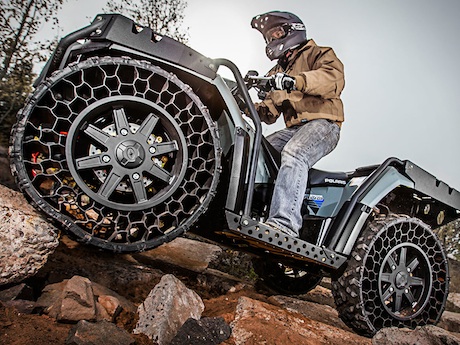 Polaris WV850 with Terrain Armor airless tyres