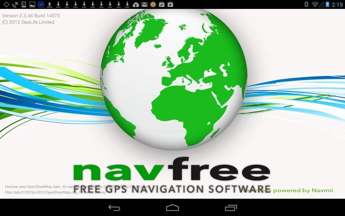 NavFree App Screen