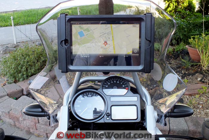 Nexus 7 Mounted on Motorcycle