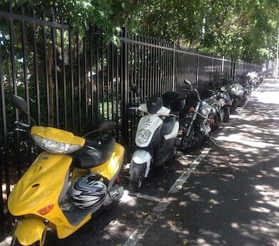 Brisbane free motorcycle footpath parking