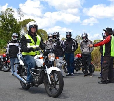 Learner rider - Calum demonstrates slow riding techniques safety contract business learn