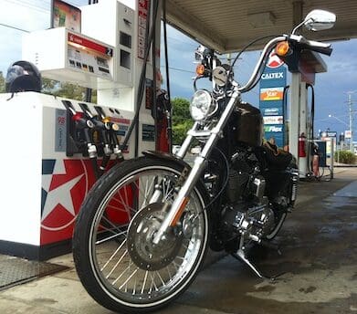 Avoid filling your motorcycle tank with ethanol fuel