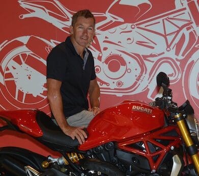 Troy Bayliss at the Brisbane Moto Expo art