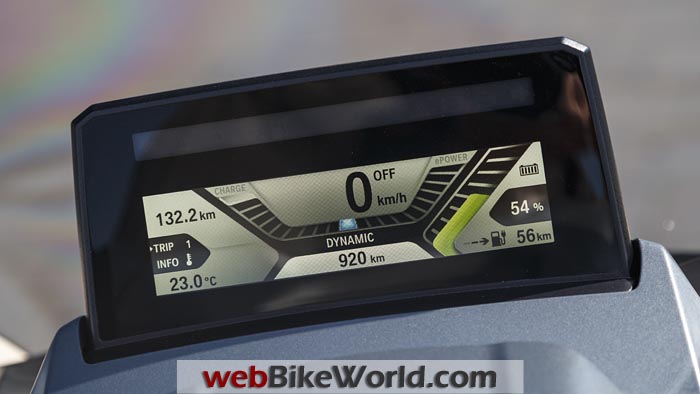 BMW C Evolution Scooter Instruments Close-up