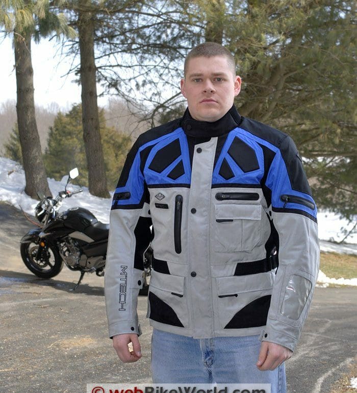 MTech Righel Men's Grey Waterproof Motorcycle Protective Pants Cordura 
