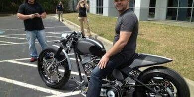 Paul Teutul Jr on his "cafe racer"