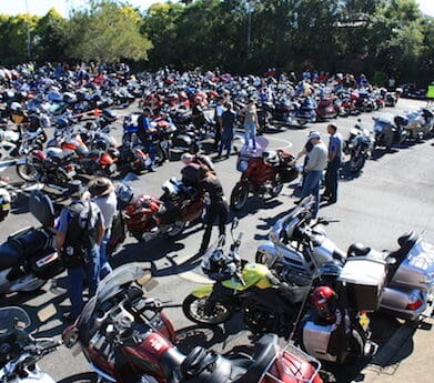 Crowds at the 2013 Ulysses Club Rally in Maryborough