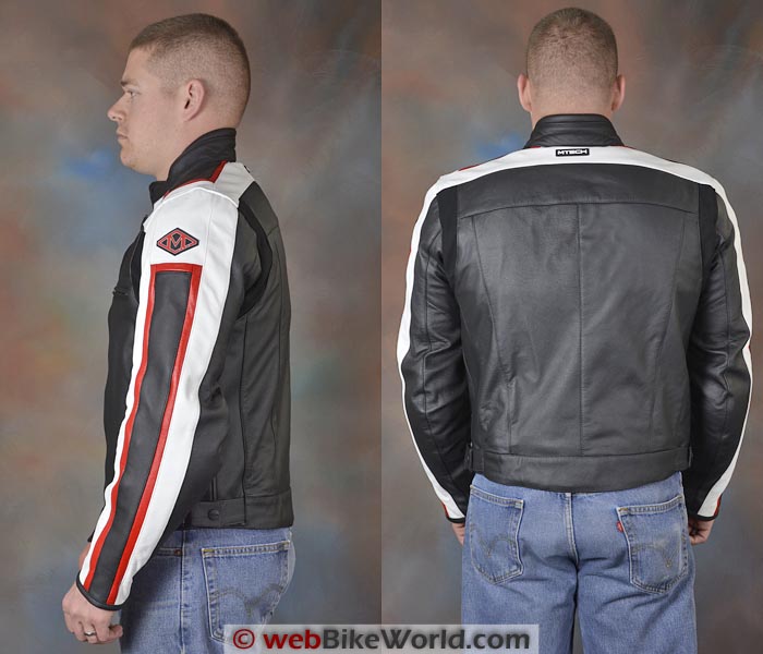 M-Tech T-Sport Leather Jacket Side Rear Views