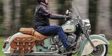 Indian Chief with two-tone paint sturgis motorcycle rally