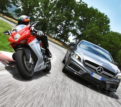 Mercedes and MV Agusta corner reckless