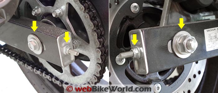 Suzuki GW250 Chain Adjusters