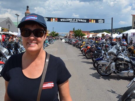 Mrs MBW at the Sturgis motorcycle rally