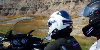 Easy rider in the badlands