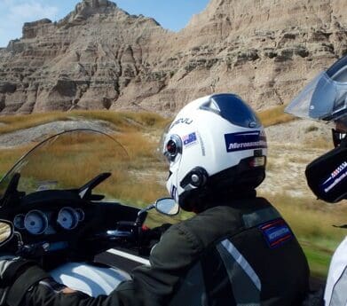 Easy rider in the badlands
