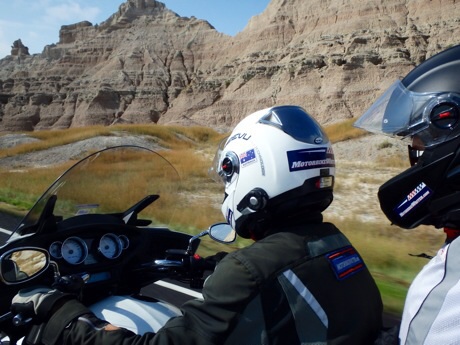 Easy rider in the badlands