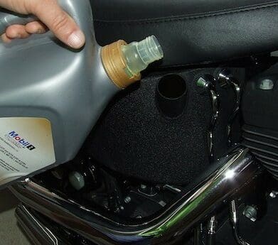 oil break in motorcycle