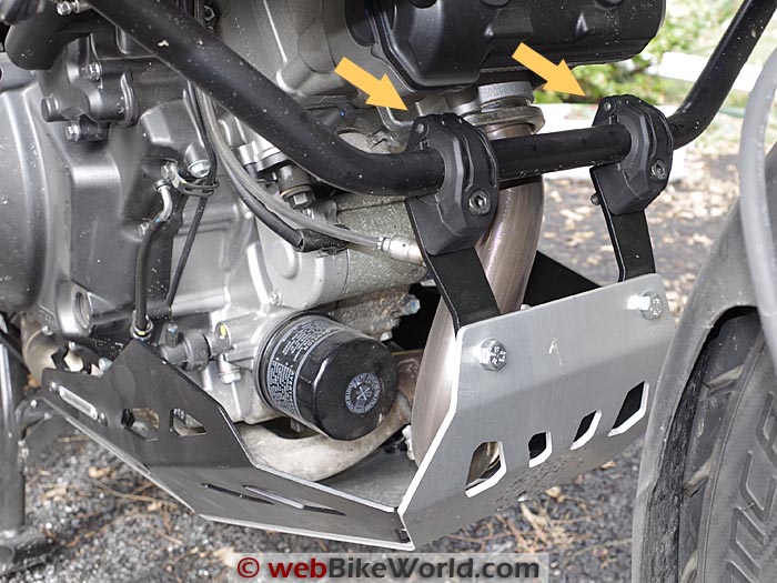 SW-Motech Skid Plate Engine Guard Front View