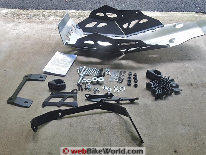 SW-Motech Skid Plate Engine Guard Kit Parts