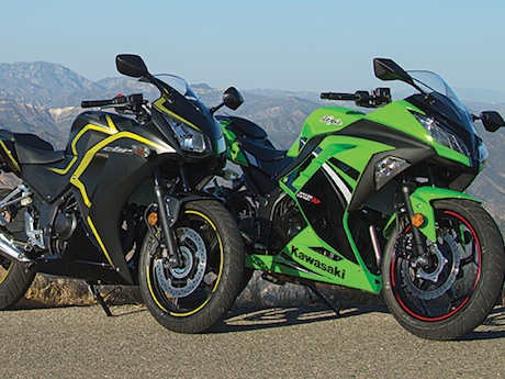 Honda CBR300R and Kawasaki Ninja 300