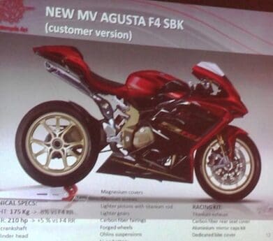 MV Agusta F4RR SBK