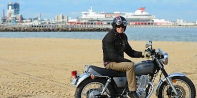 On the beach in Melbourne