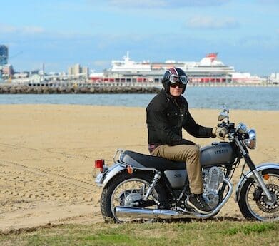 On the beach in Melbourne