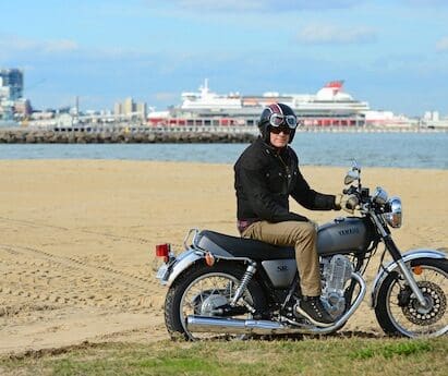 On the beach in Melbourne