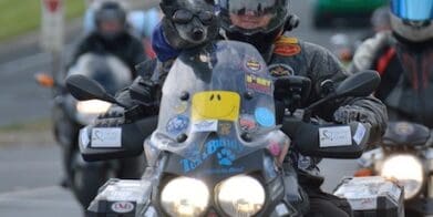 Tex and Bundy motorcycle charity ride