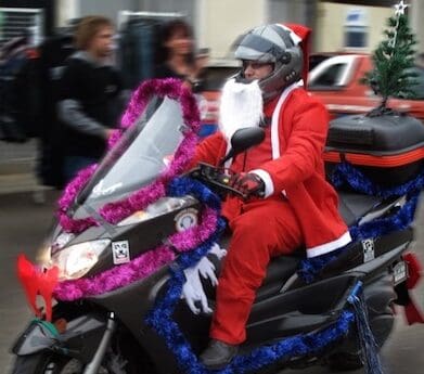 Toy run motorcyclists merry Christmas