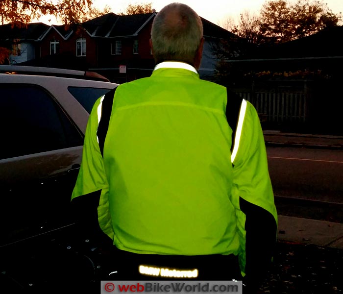 BMW Boulder Neon Jacket Reflectivity