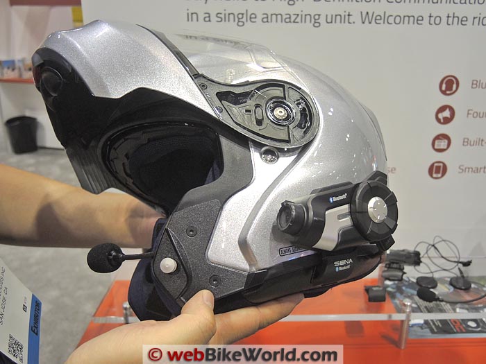 Sena 10C on Flip-up Helmet