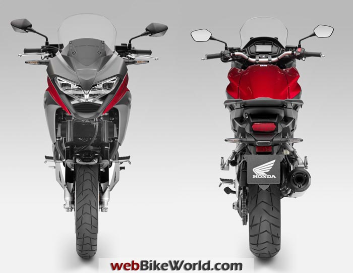 2015 Honda Crossrunner 800 Front Rear Views