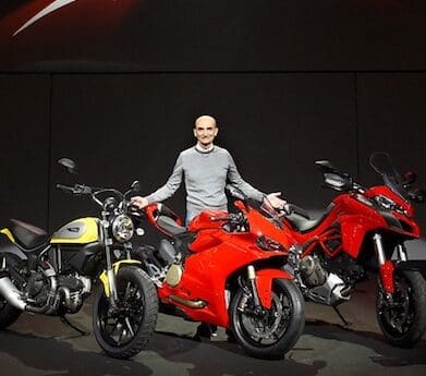 Ducati boss with Scrambler, Panigale and Multistrada