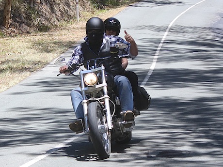 motorcycle wave hand signals waves