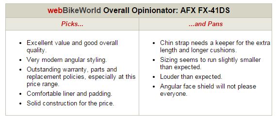 AFX FX-41DS Helmet Opinionator