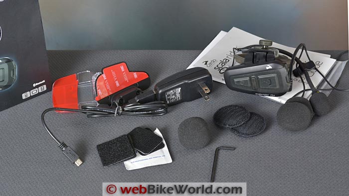 Cardo Scala Rider Qz Intercom Kit Contents